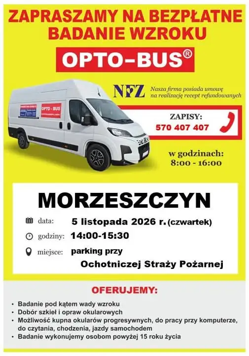 Bezpłatne badanie wzroku w Morzeszczynie – 5 listopada 2026