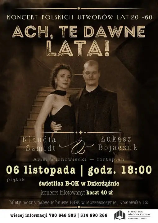 Koncert „Ach, te dawne lata” w Dzierżążnie – podróż do międzywojennej Polski