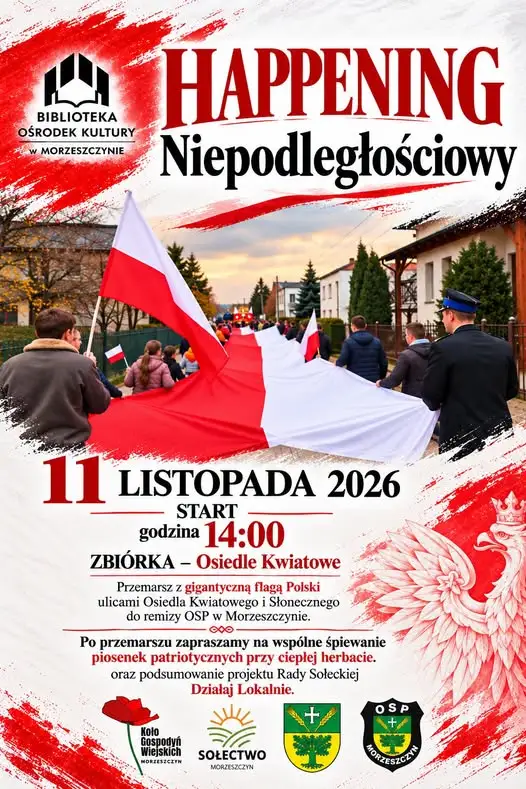 Happening Niepodległościowy w Morzeszczynie – wspólne świętowanie 11 listopada